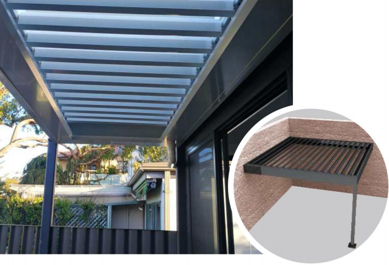 直角墻上安裝——1支立柱